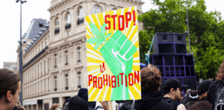 Prohibition : Entre académie radicale et enjeux pharmaceutiques Stop prohibition - Source DANIEL PERRON - HANS LUCAS