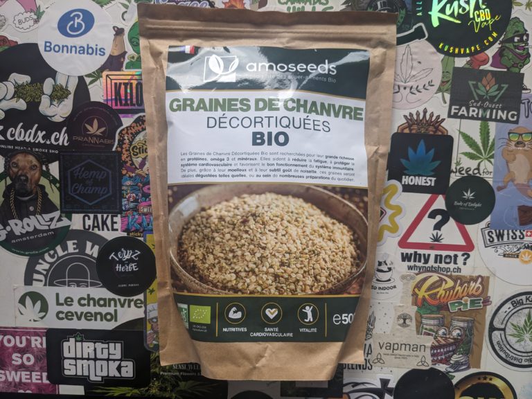 Critique de graines de chanvre décortiquées bio (Amoseeds)